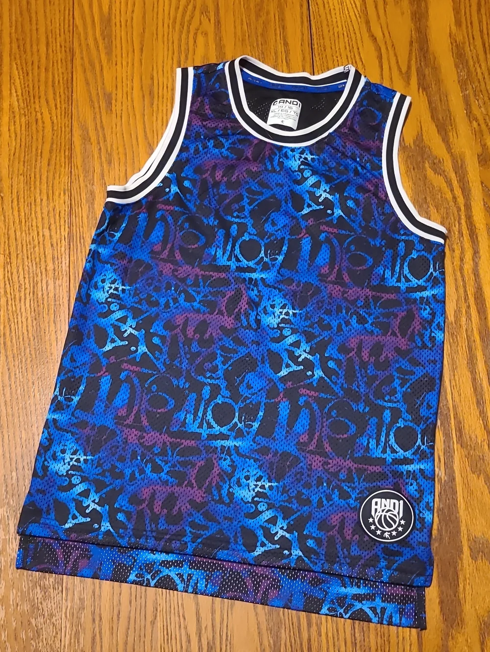 And1 Blue & Maroon Kids' Tank Top - Boy's XL